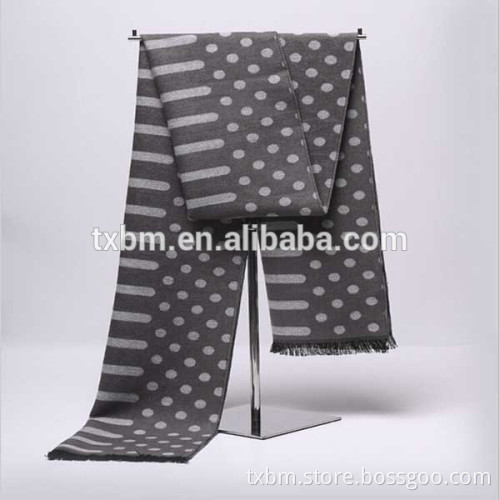 wholesales The new winter solid color jacquard brushed silk scarves for men